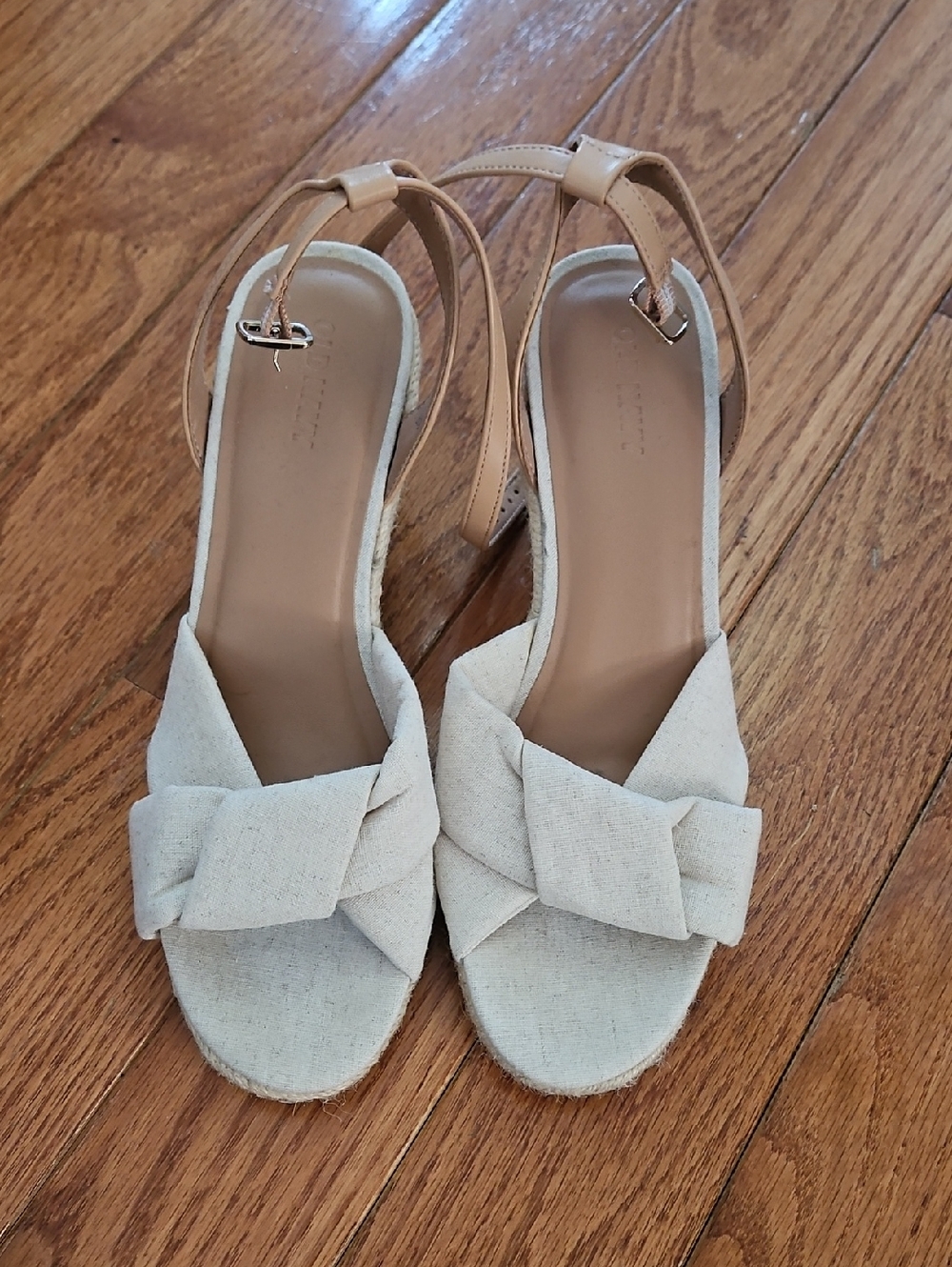 Old Navy Cream Knotted Espadrille Slingback Sandals - Women's